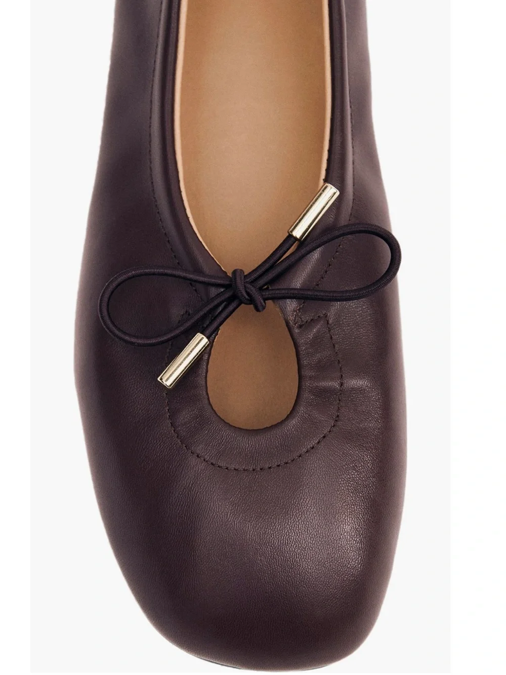 ALOHAS Rosalind Brushed Brown Leather Ballet Flats Size 41EU/10US - Picture 6 of 13